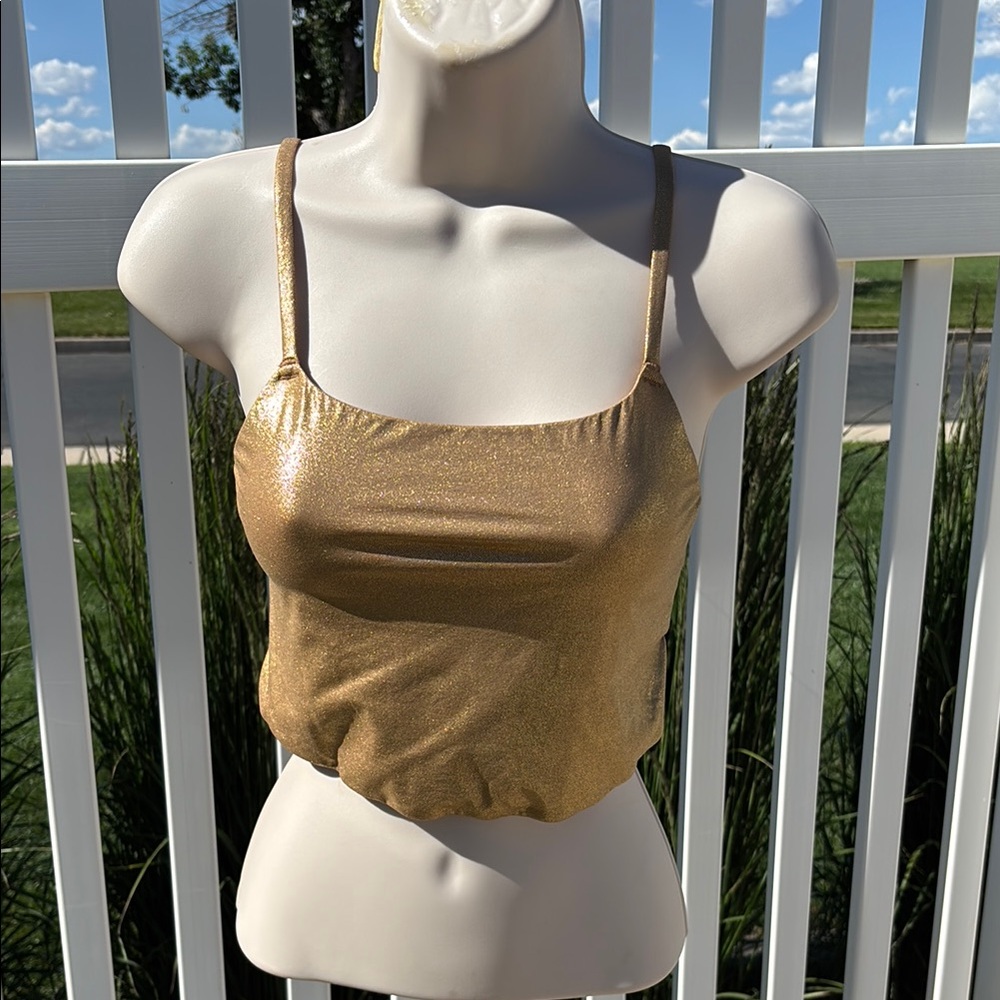 SKIMS Gold Sparkle Tank Size S Never Worn
